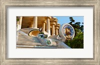 Low angle view of Hall of Columns, Park Guell, Barcelona, Catalonia, Spain Fine Art Print