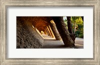 Corridor in a park, Park Guell, Barcelona, Catalonia, Spain Fine Art Print