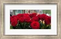 Close-up of red roses in a bouquet during Sant Jordi Festival, Barcelona, Catalonia, Spain Fine Art Print