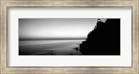 Lighthouse on the coast in black and white, Bass Head Lighthouse Maine Fine Art Print