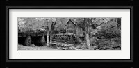Glade Creek Grist Mill, Babcock State Park, West Virginia, USA (Black & White) Fine Art Print
