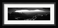 Mesa arch at sunrise in black and white, Canyonlands National Park, Utah Fine Art Print