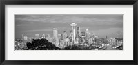 View of Seattle and Space Needle in black and white, King County, Washington State, USA 2010 Fine Art Print