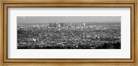 Black and White View of Los Angeles from a Distance Fine Art Print