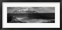 Nubble Lighthouse in black and white, Cape Neddick, Maine Fine Art Print
