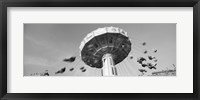 Low angle view of people spinning on a carousel, Stuttgart, Baden-Wurttemberg, Germany Fine Art Print