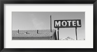 Low angle view of a motel sign, Eastern Sierra, Lone Pine, California, USA Fine Art Print