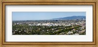 High angle view of a city, Culver City, West Los Angeles, Santa Monica Mountains, Los Angeles County, California, USA Fine Art Print