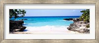 Rock formations on the beach, Smith's Cove Beach, Smith's Cove, Georgetown, Grand Cayman, Cayman Islands Fine Art Print