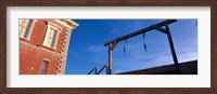 Low angle view of gallows, Tombstone Courthouse State Historic Park, Tombstone, Arizona, USA Fine Art Print