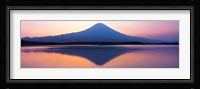 Mt Fuji reflection in a lake, Shizuoka Japan Fine Art Print