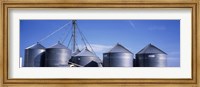 Grain storage bins, Nebraska, USA Fine Art Print