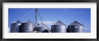 Grain storage bins, Nebraska, USA Fine Art Print