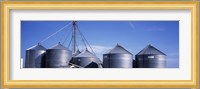 Grain storage bins, Nebraska, USA Fine Art Print