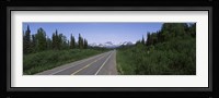 Road passing through a landscape, George Parks Highway, Alaska, USA Fine Art Print