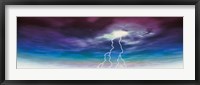 Colored stormy sky w/ angry lightning Fine Art Print
