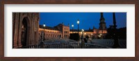 Plaza Espana at Night, Seville Andalucia Spain Fine Art Print