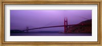 Suspension bridge across the sea, Golden Gate Bridge, San Francisco, Marin County, California, USA Fine Art Print