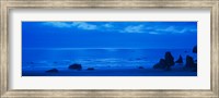 Ocean at night, Bandon State Natural Area, Bandon, Coos County, Oregon Fine Art Print