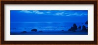 Ocean at night, Bandon State Natural Area, Bandon, Coos County, Oregon Fine Art Print