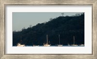 Boats in the sea, Hermosa Beach, Costa Rica Fine Art Print
