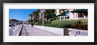 Buildings along a walkway, Garrison Channel, Tampa, Florida, USA Fine Art Print