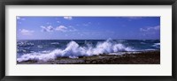 Waves breaking on the coast, East End, Anguilla Fine Art Print