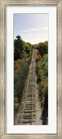 Railroad tracks along Route 1A between Ellsworth and Bangor, Maine, USA Fine Art Print