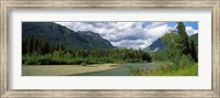 Creek along mountains, McDonald Creek, US Glacier National Park, Montana, USA Fine Art Print