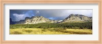 Clouds over mountains, Many Glacier valley, US Glacier National Park, Montana, USA Fine Art Print