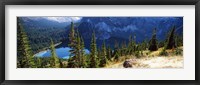 High angle view of a lake, Grinnell Lake, US Glacier National Park, Montana, USA Fine Art Print