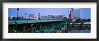 Bridge across river, Gay Street Bridge, Tennessee River, Knoxville, Knox County, Tennessee, USA Fine Art Print