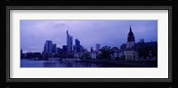 City at the waterfront, Main River, Frankfurt Cathedral, Frankfurt, Hesse, Germany Fine Art Print