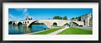 Bridge across a river, Pont Saint-Benezet, Rhone River, Avignon, Vaucluse, Provence-Alpes-Cote d'Azur, France Fine Art Print