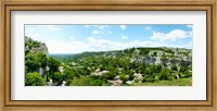 High angle view of limestone hills with houses, Les Baux-de-Provence, Bouches-Du-Rhone, Provence-Alpes-Cote d'Azur, France Fine Art Print