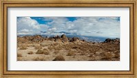 Rock formations in a desert, Alabama Hills, Owens Valley, Lone Pine, California, USA Fine Art Print
