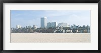 Santa Monica Beach with buildings in the background, California, USA Fine Art Print