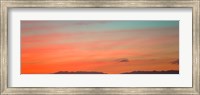 Mountain range at dusk, Santa Monica Mountains, Los Angeles County, California, USA Fine Art Print