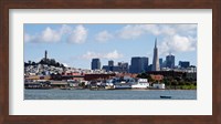 Buildings at the waterfront, Transamerica Pyramid, Coit Tower, Fisherman's Wharf, San Francisco, California, USA Fine Art Print