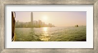 Buildings at the waterfront, Victoria Harbour, Hong Kong, China Fine Art Print