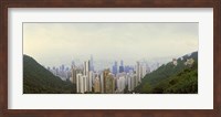 Skyscrapers in a city, Hong Kong, China Fine Art Print