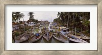 Fishing boats in small village harbor, Madura Island, Indonesia Fine Art Print