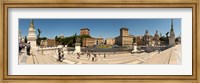 Tourists at town square, Palazzo Venezia, Piazza Venezia, Rome, Lazio, Italy Fine Art Print