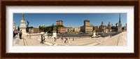 Tourists at town square, Palazzo Venezia, Piazza Venezia, Rome, Lazio, Italy Fine Art Print