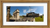 Historic Coliseum and Arch of Constantine, Rome, Lazio, Italy Fine Art Print