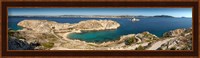 Town of Marseille in the background, Mediterranean Sea, Provence-Alpes-Cote D'Azur, France Fine Art Print