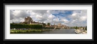 Cathedral at the waterfront, Cathedrale Saint-Etienne D'Auxerre, Auxerre, Burgundy, France Fine Art Print