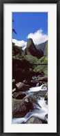 Stream flowing through a valley, Iao Needle, Iao Valley, Wailuku, Maui, Hawaii, USA Fine Art Print