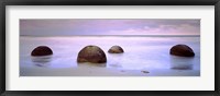 Moeraki Boulders on the beach, Oamaru, Otago Region, South Island, New Zealand Fine Art Print