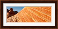 Orange sandstone rock formations, The Wave, Coyote Buttes, Utah, USA Fine Art Print